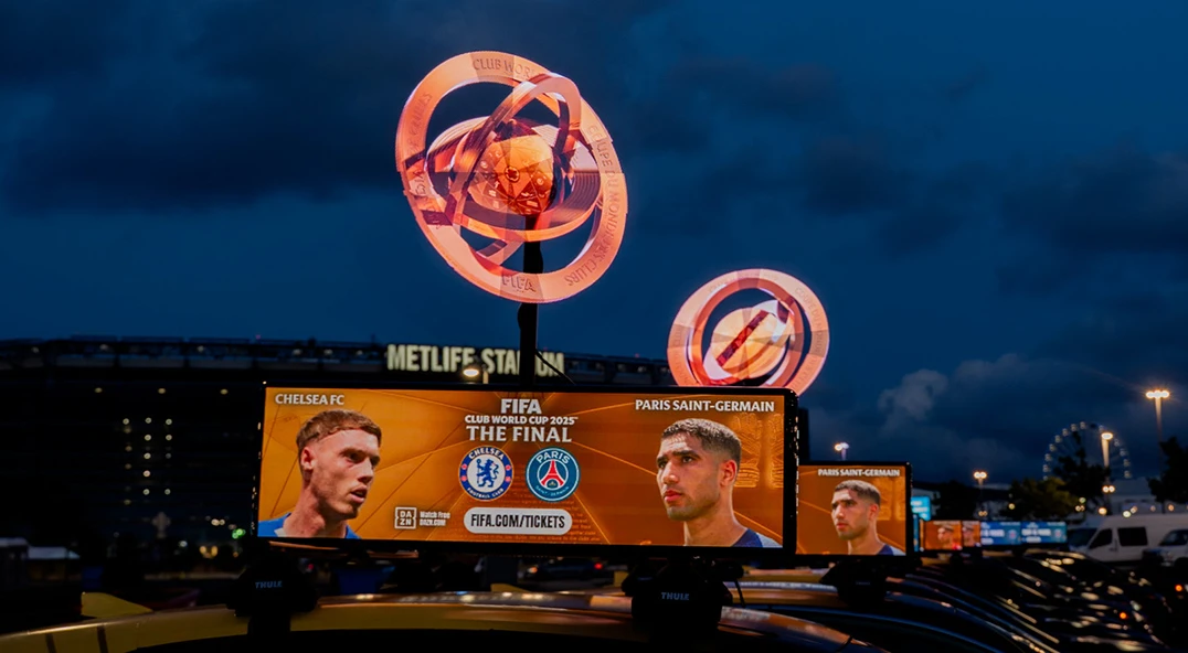 Firefly screens at MetLife Stadium on game day